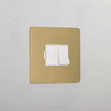 Luxury Antique Brass Switched Fused Spur White