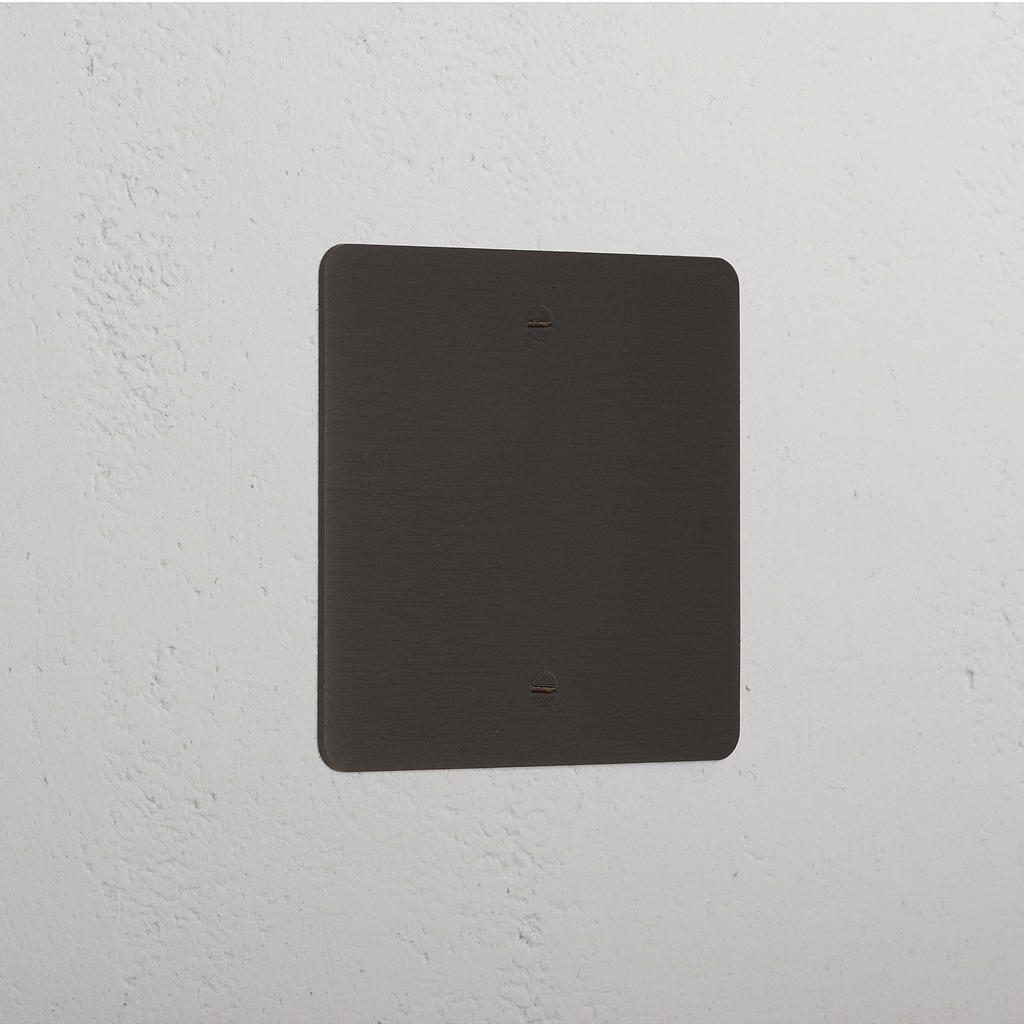 Bronze 1 Gang Blank Plate Black