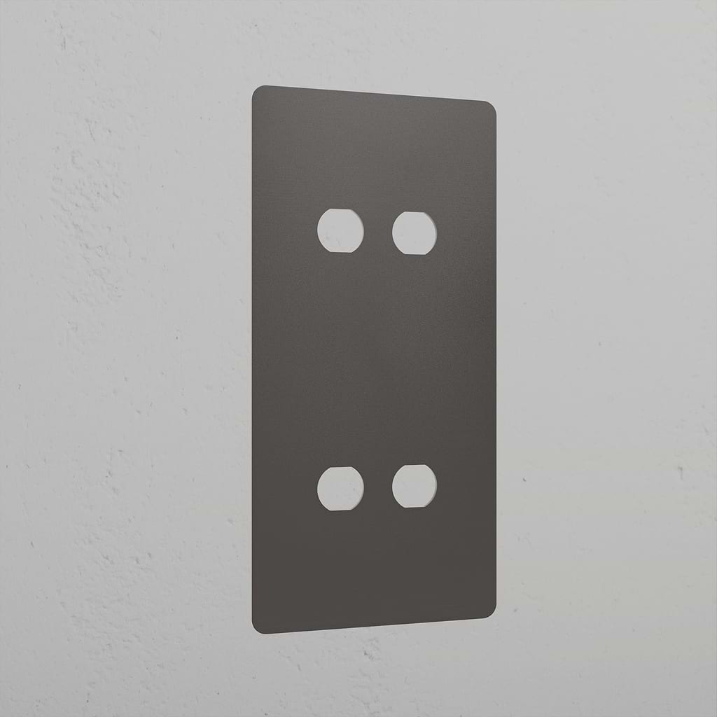 4G Vertical Switch Plate - Bronze