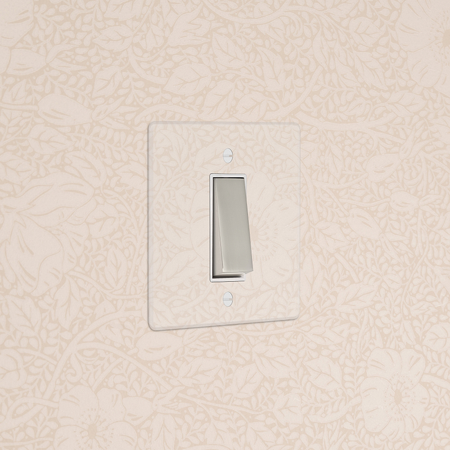 1G Two Way Rocker Switch Polished Nickel Clear Polished Nickel White ...