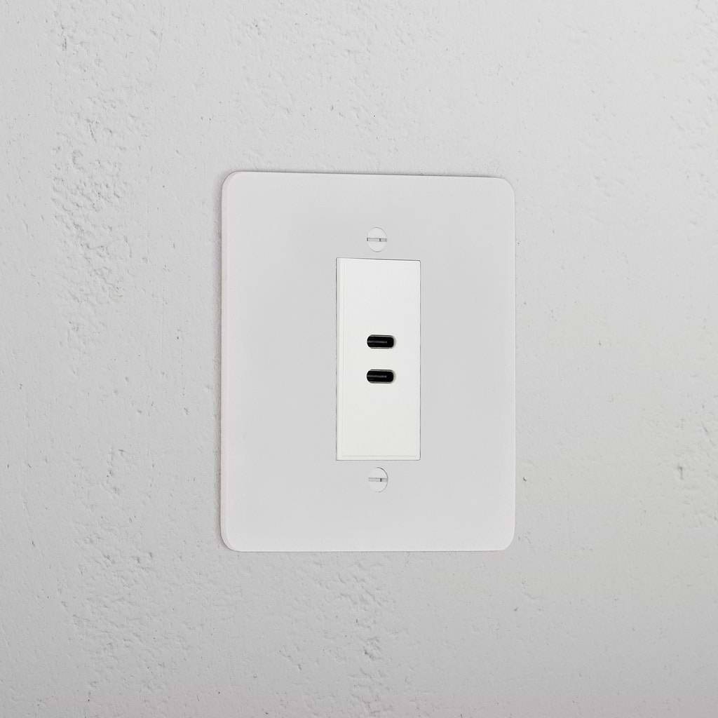 USB C+C Socket _ Paintable White