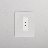 USB C+C Socket _ Paintable White