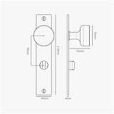 Onslow Long Plate Sprung Door Knob & Thumbturn - Bronze 
