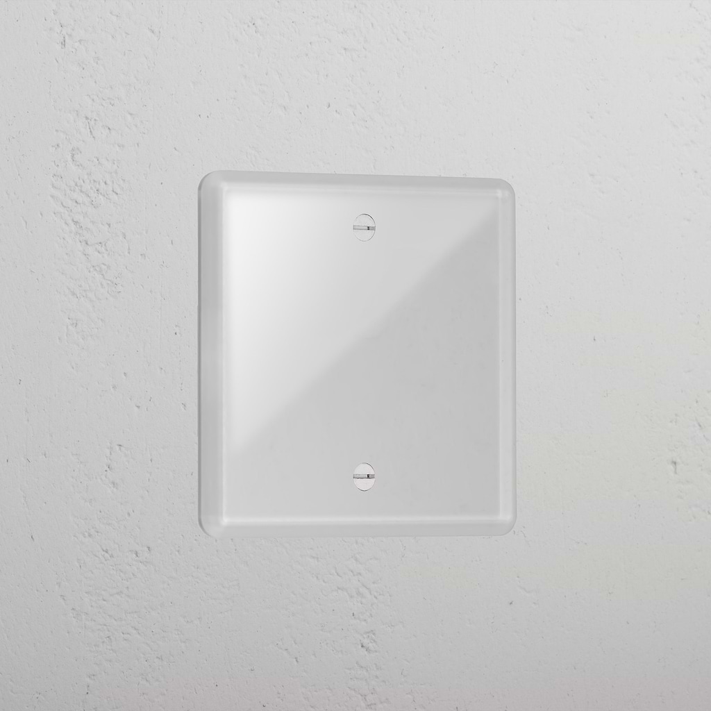 Clear 1 Gang Blank Plate White