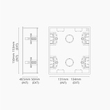 2x Double Plasterboard Back Box Portrait