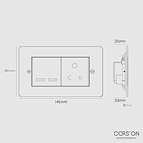 13A Socket + USB A+C Fast Charge - Paintable White
