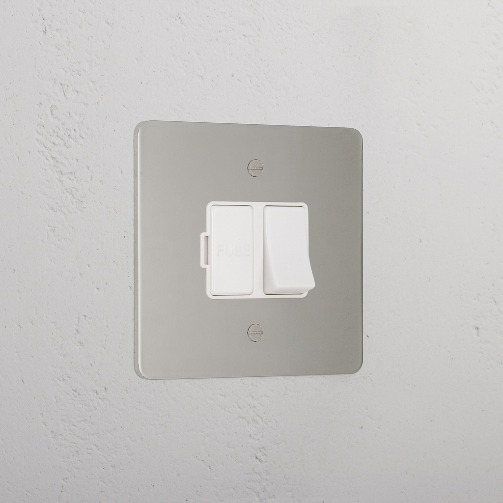 Designer Polished Nickel Switched Fused Spur White