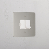 Designer Polished Nickel Switched Fused Spur White