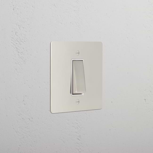 2wire Rocker Switch 1G Two Way Rocker Switch Polished Nickel White | Switches & Dimmers