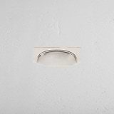 Polished Nickel Elm Cup Handle On White Background