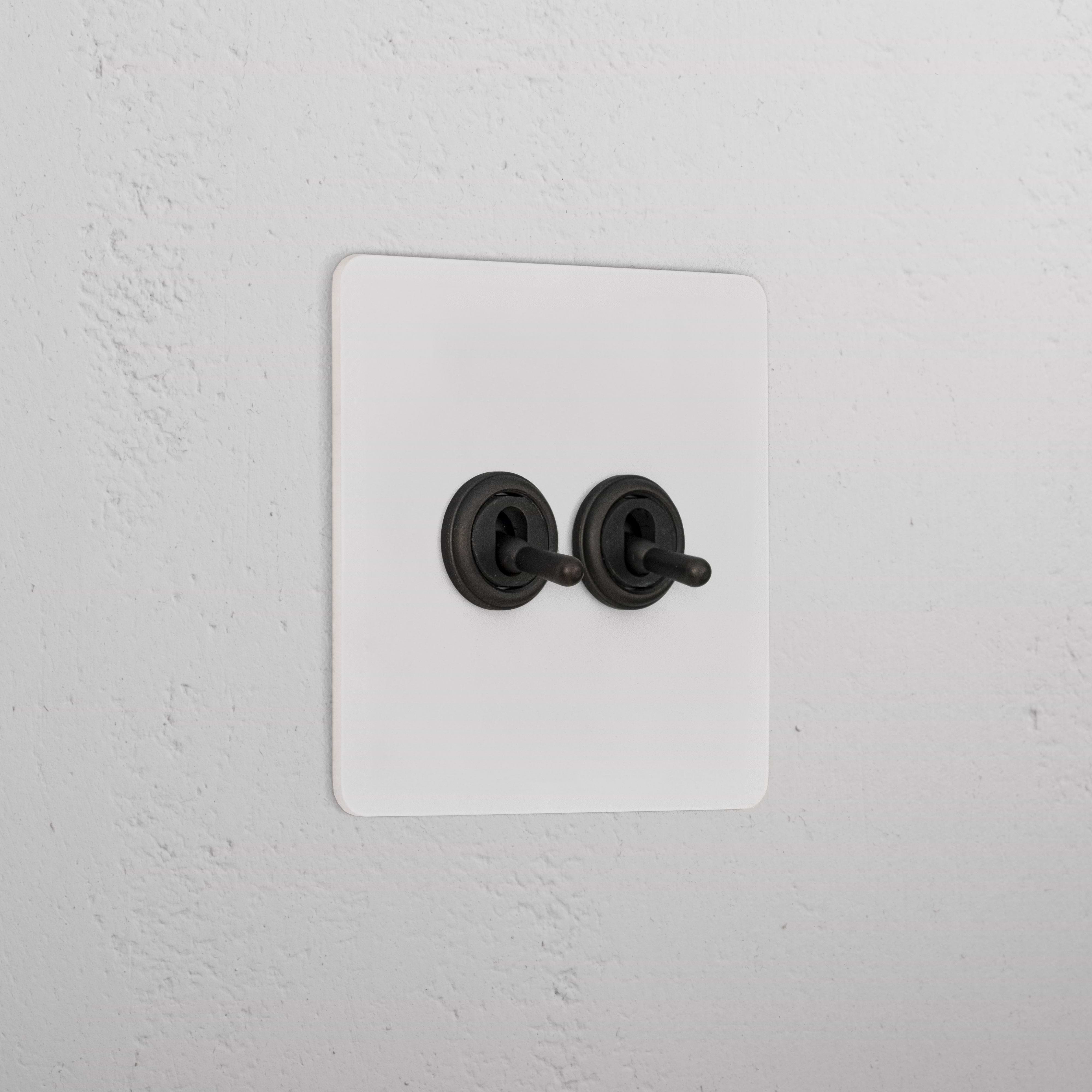 2G Two Way Toggle Switch - Paintable Bronze