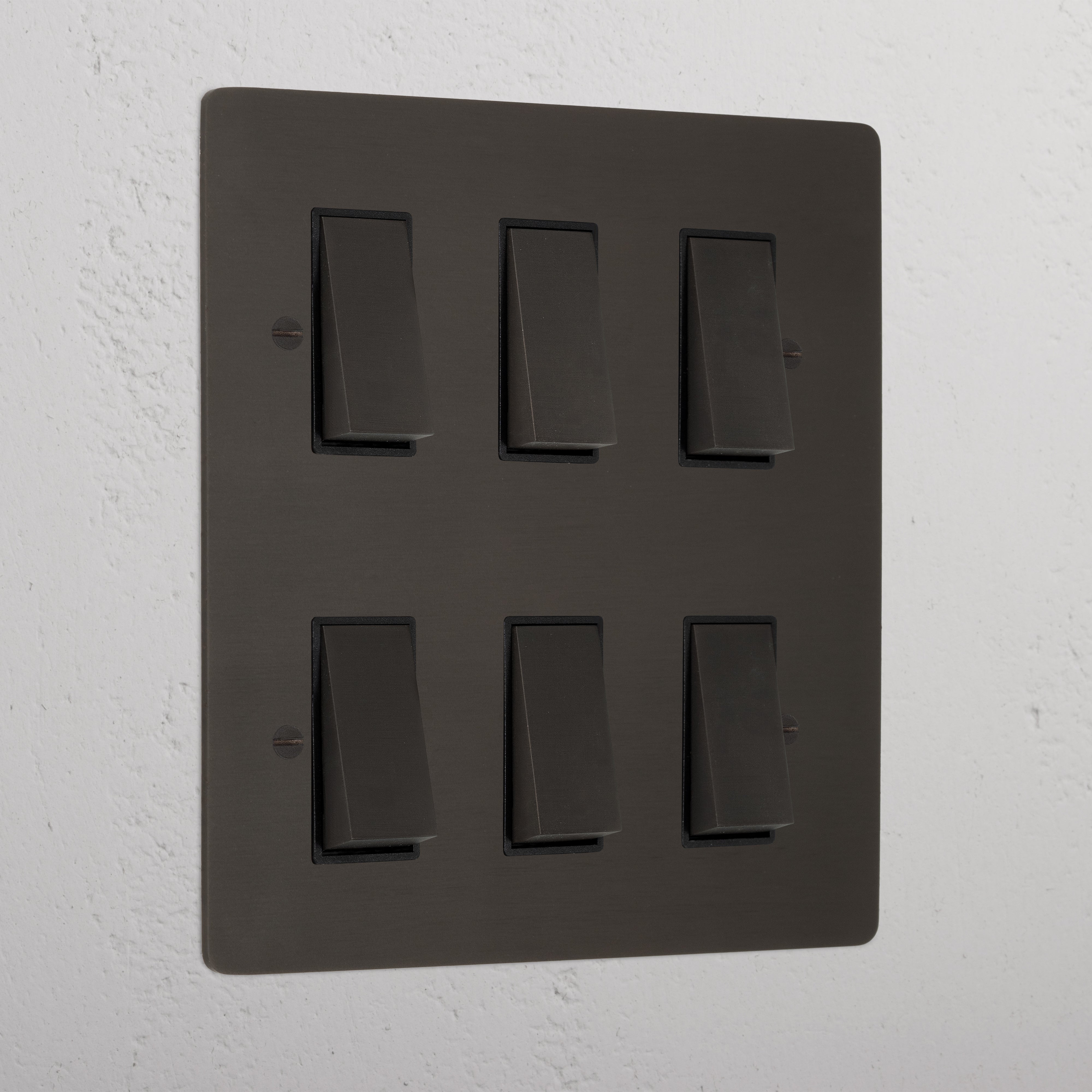 6G Two Way Rocker Switch - Bronze Black
