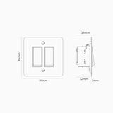 2G Two Way Rocker Switch - Bronze Black