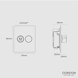 2G Mixed Slimline Switch 1T1D - Clear Polished Nickel