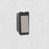 Two Way Rocker Switch - Polished Nickel Black