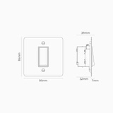 1G Retractive Rocker Switch - Paintable Antique Brass Black