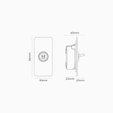 1G Architrave Two Way Toggle Switch - Paintable Polished Nickel