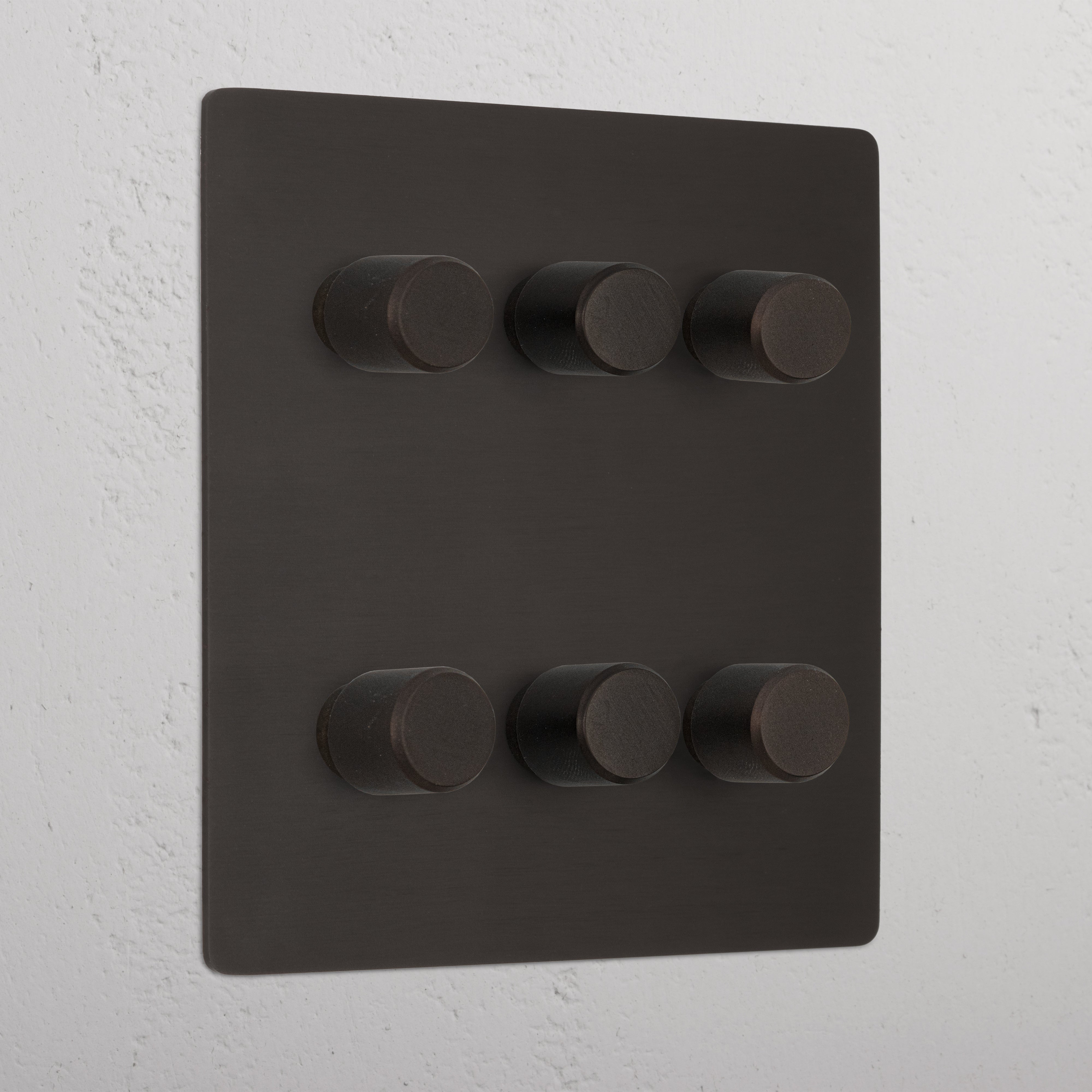 Bronze 6 Gang 2 Way Luxury Dimmer Switch
