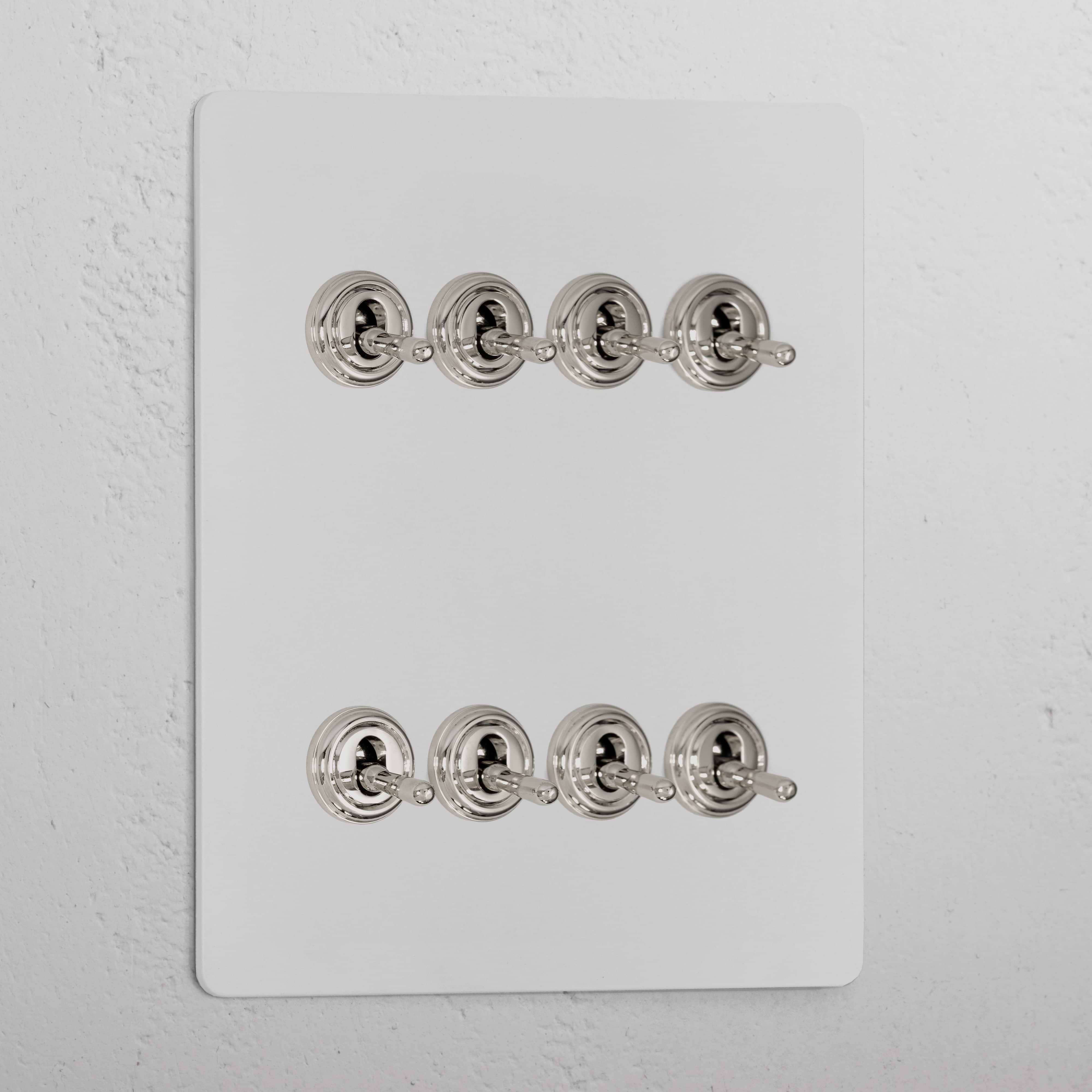 8G Two Way Toggle Switch - Paintable Polished Nickel