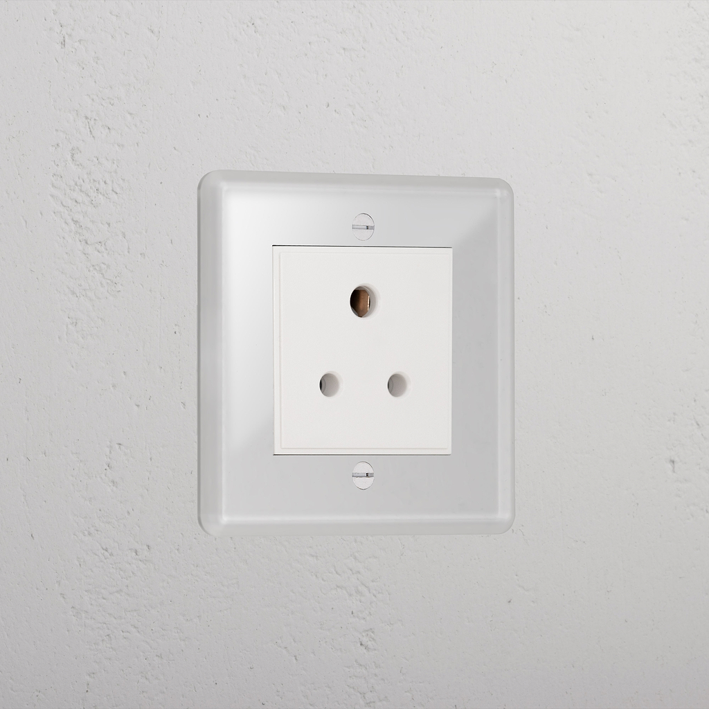 Clear 5A Luxury Light Socket White