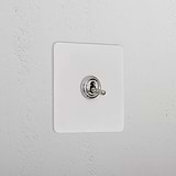 1G Retractive Toggle Switch _ Paintable Polished Nickel 