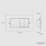 2x CAT 6 + USB A+C Fast Charge Socket - Paintable White