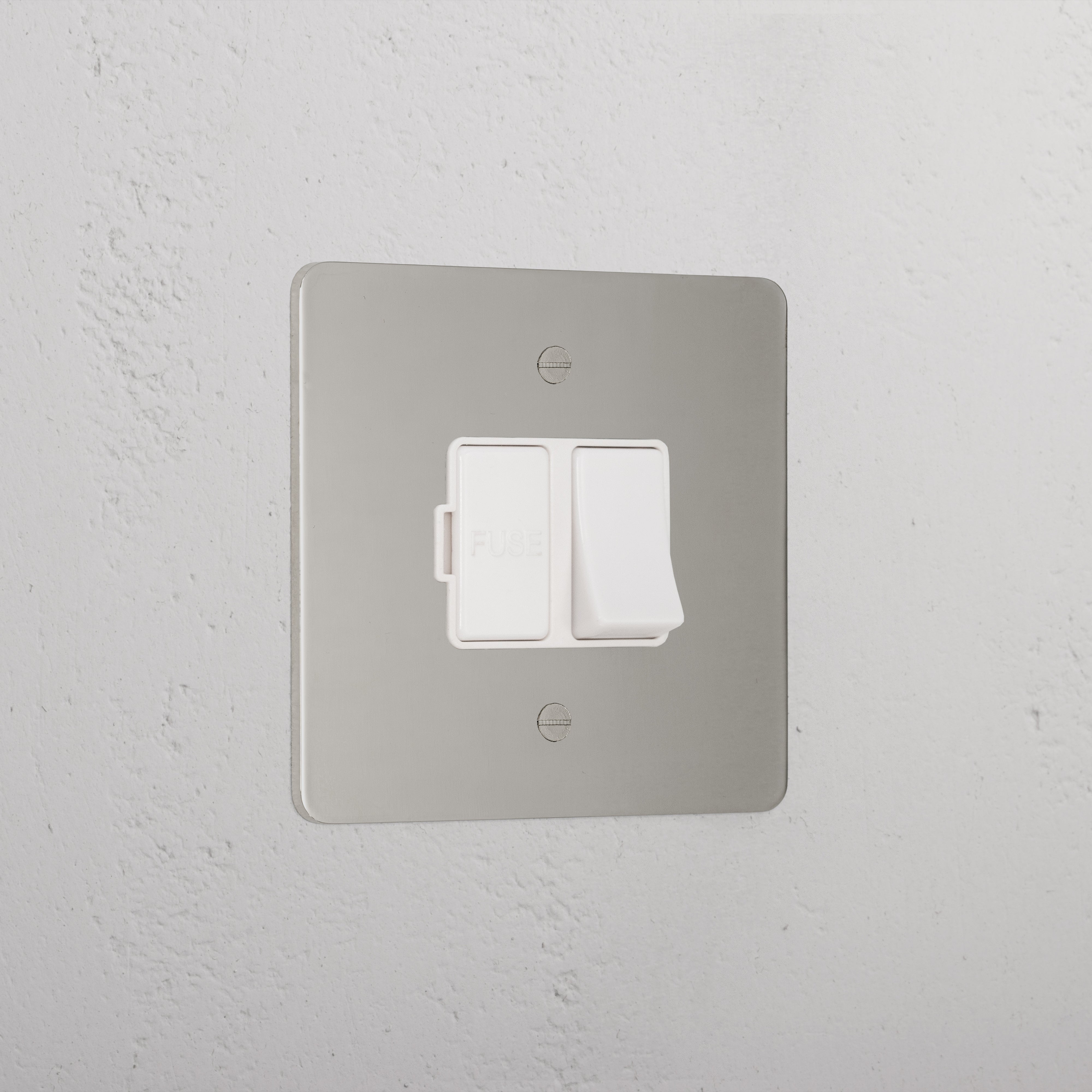 Designer Polished Nickel Switched Fused Spur White
