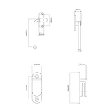 Southbank Casement Window Handle With Hook Left - Bronze  