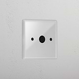 Clear Black Flex Outlet - 1G Socket & Module for modern decor, featuring a sleek design and functionality.