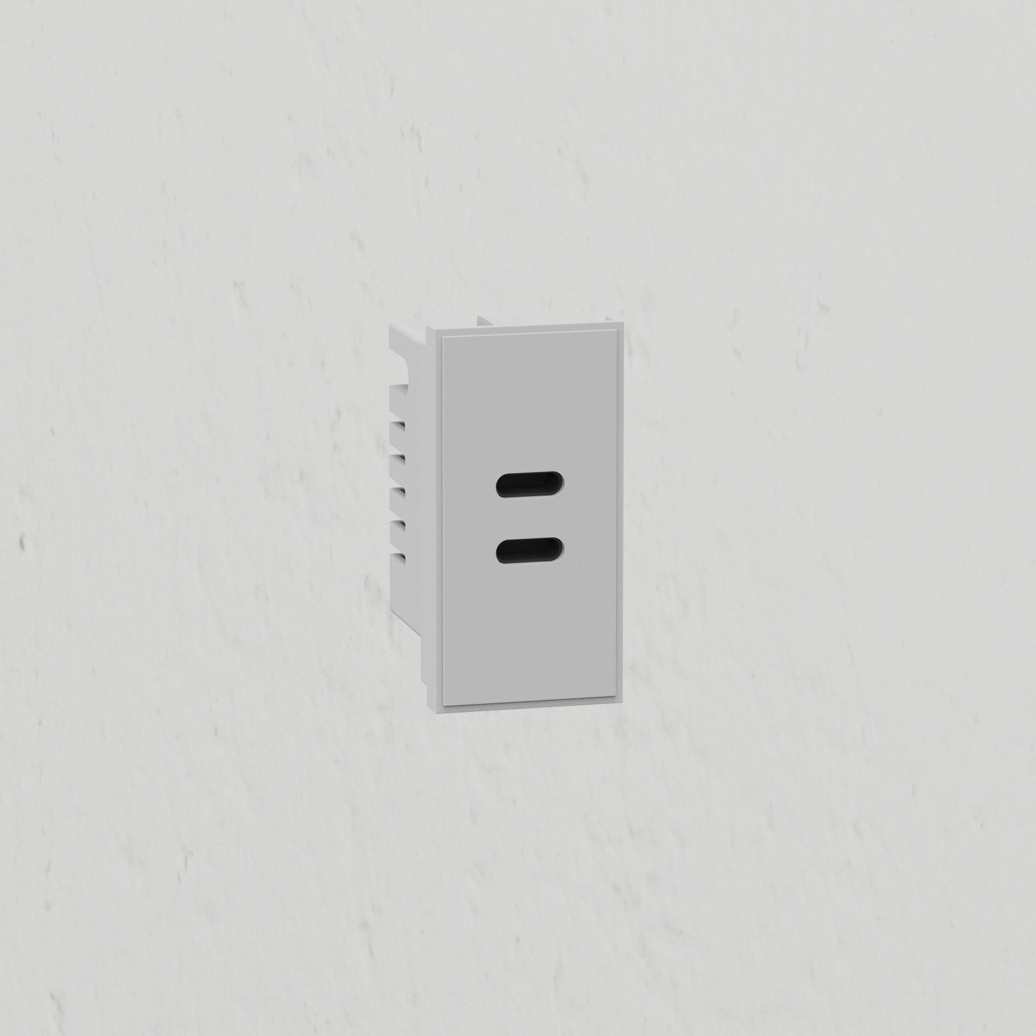 Usb C+C Outlet Module 25mm - White