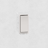 Centre Retractive Rocker Switch - Polished Nickel White