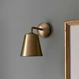 Wall Light - Solid Brass on Wall Finished In Antique Brass on Wall