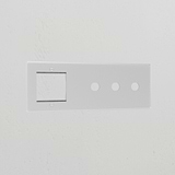 1G 50mm Module & 3G Switch Plate - Clear White