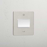 Luxury polished nickel fan isolator switch white
