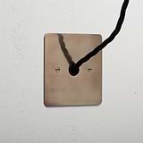 Designer antique brass flex outlet socket black
