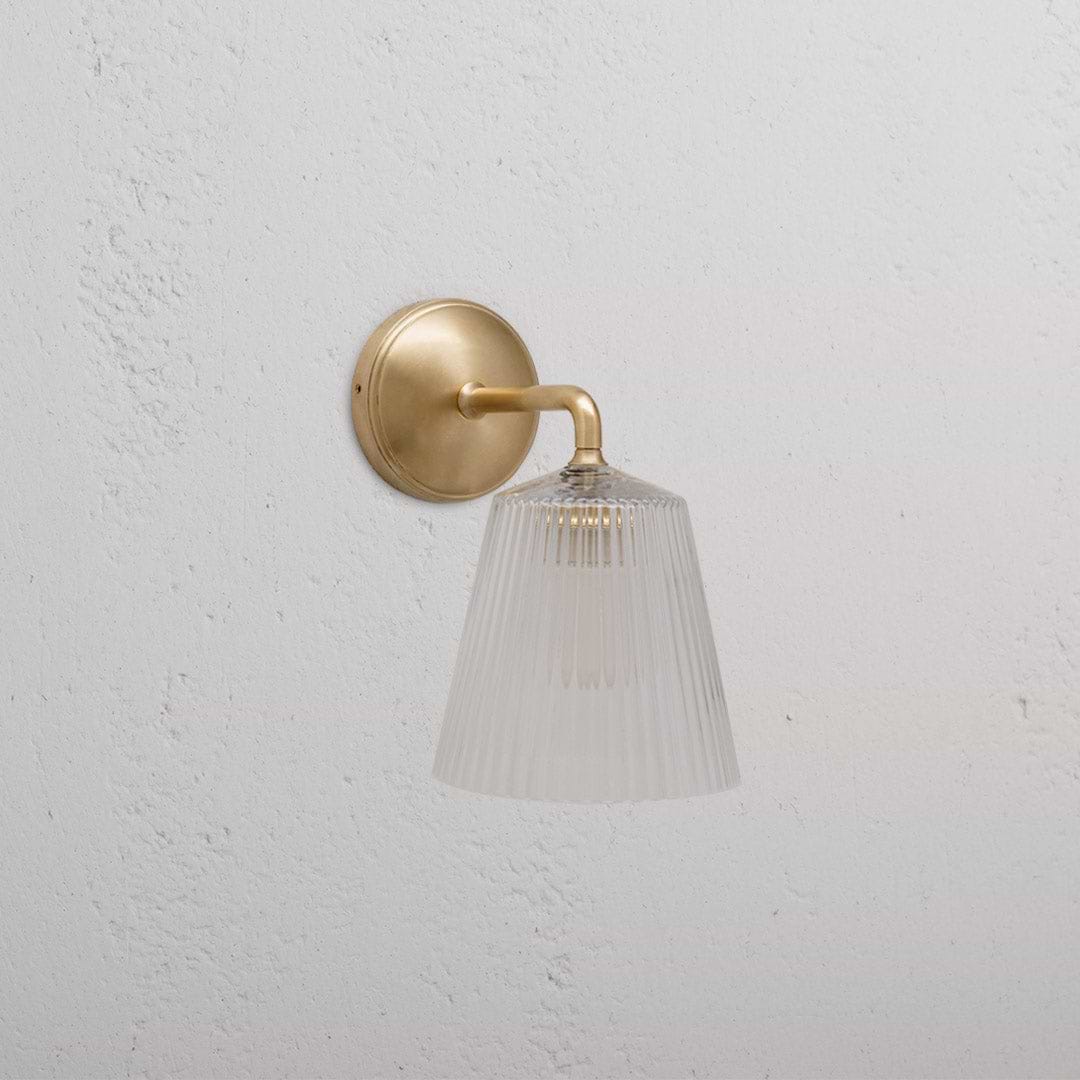 Richmond Medium Wall Light Fluted Glass - Antique Brass