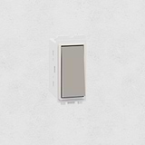 Retractive Rocker Switch - Polished Nickel White