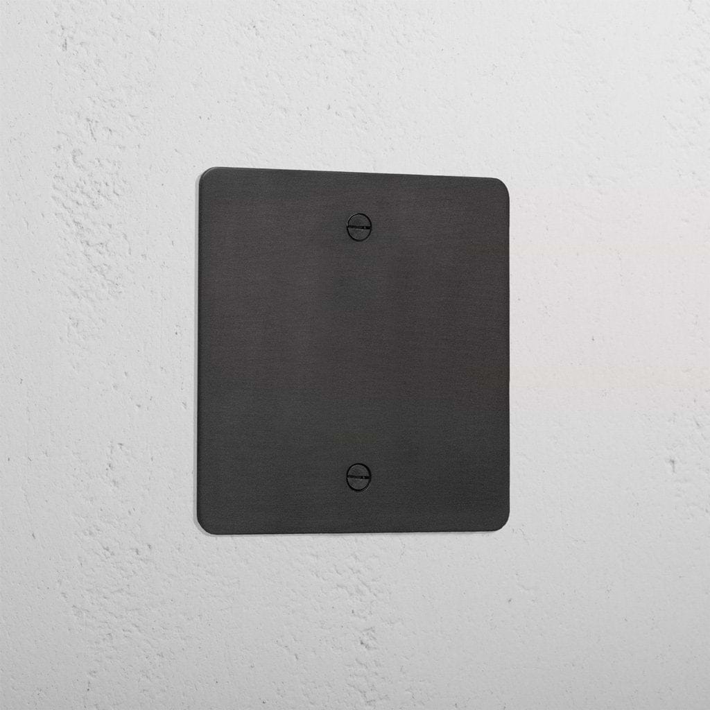 Bronze 1 gang blank plate black