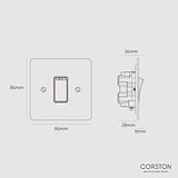 45A Cooker Switch - Polished Nickel White