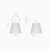 Sketch of the Wall Light Fluted Glass - Bronze
