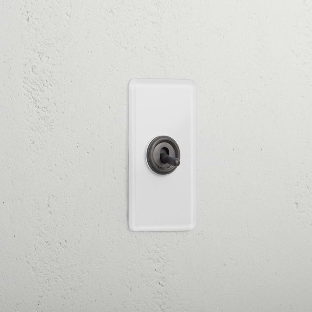1G Architrave Retractive Toggle Switch - Clear Bronze