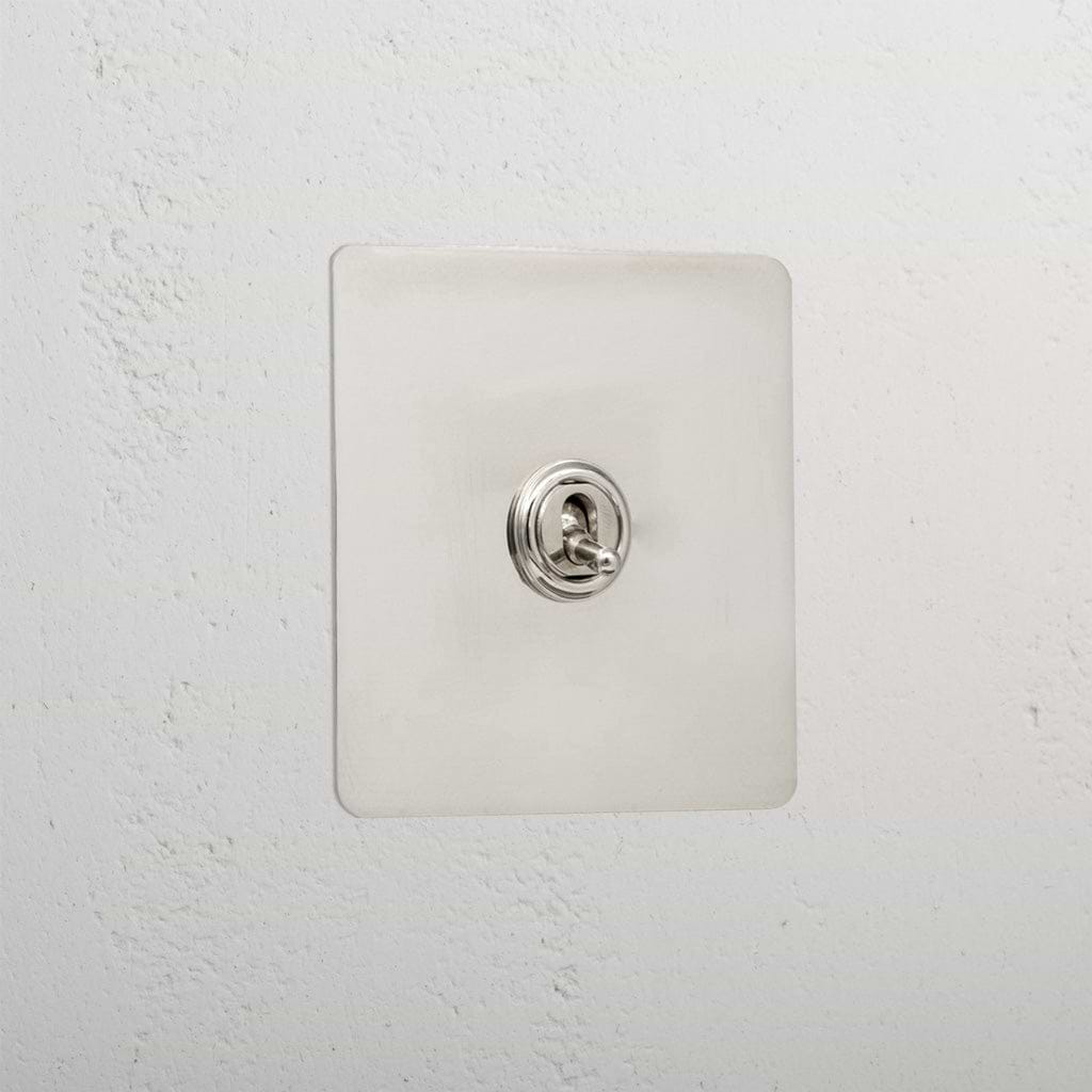 1G Retractive Toggle Switch - Polished Nickel