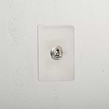 Luxury polished nickel slimline 1 gang 2 way toggle light switch