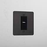 Bronze designer USB A+C socket black