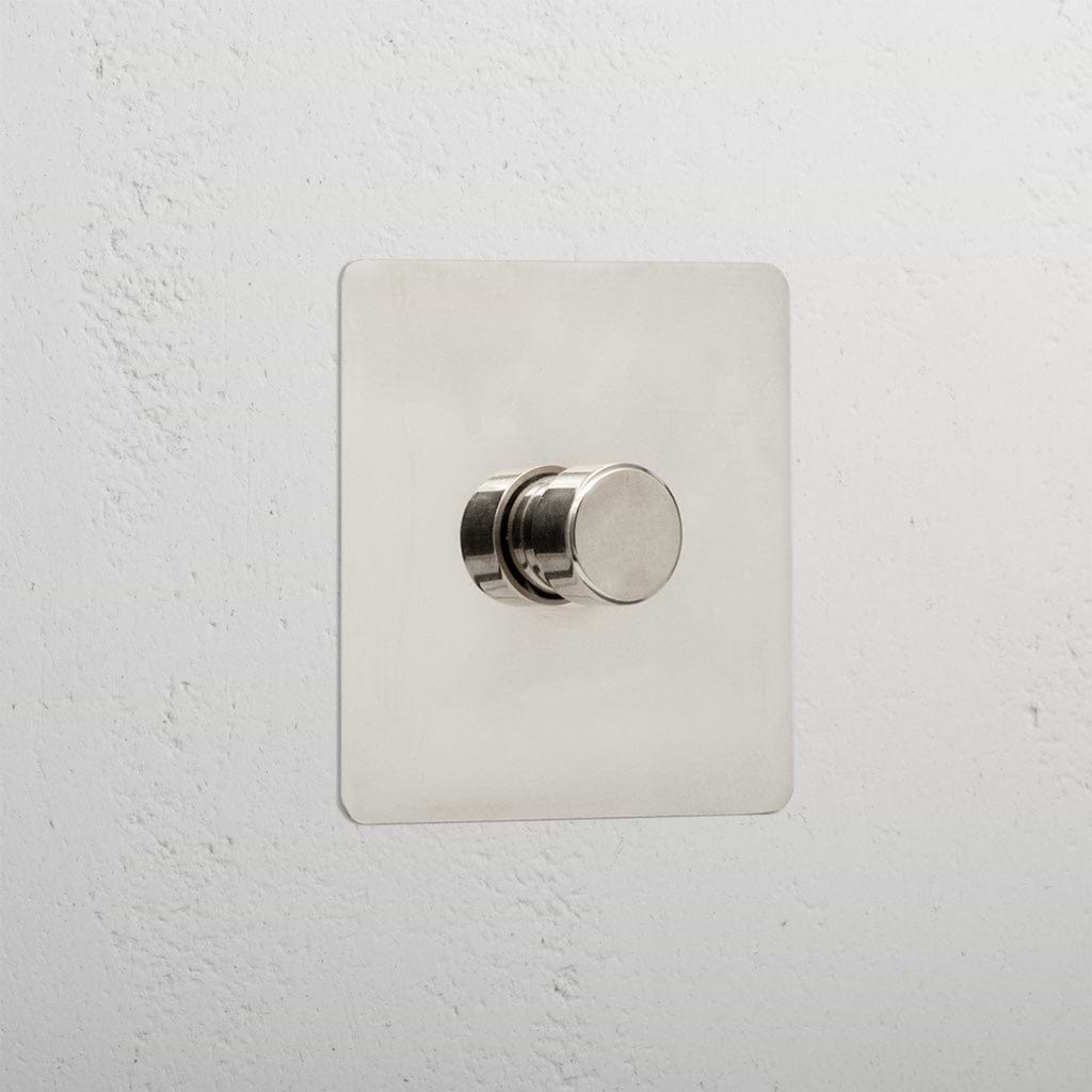 Designer polished nickel 1 gang 2 way dimmer light switch