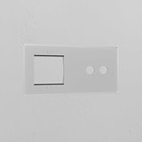 1G 50mm Module & 2G Switch Plate - Clear White