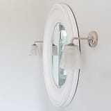 Luxury Fluted Glass - Polished Nickel on Wall with Mirror
