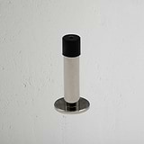 Polished Nickel Montpelier Door Stop on White Background