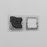 1G 50mm Module & Single Socket UK Plate - Clear Black