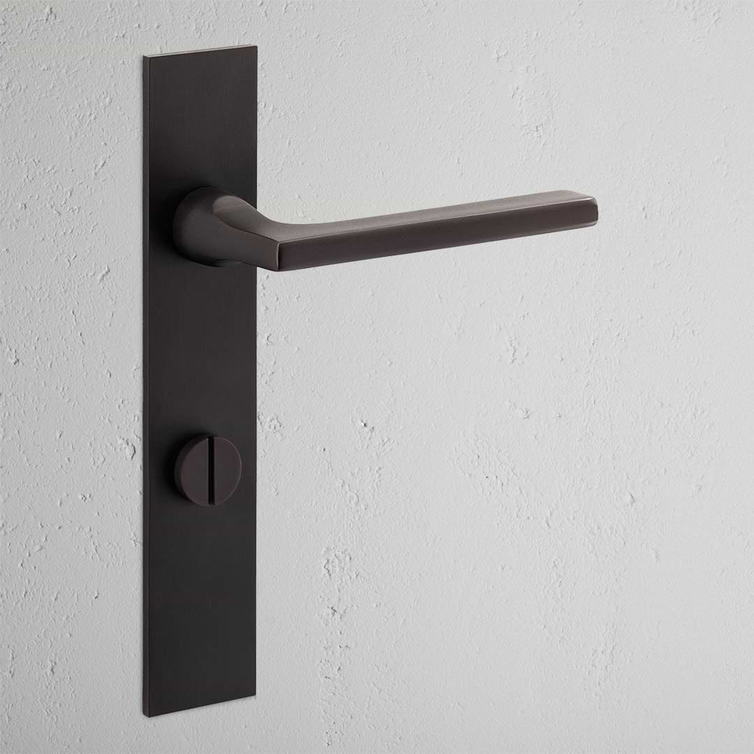 Clayton Long Plate Sprung Door Handle & Thumbturn – Bronze  